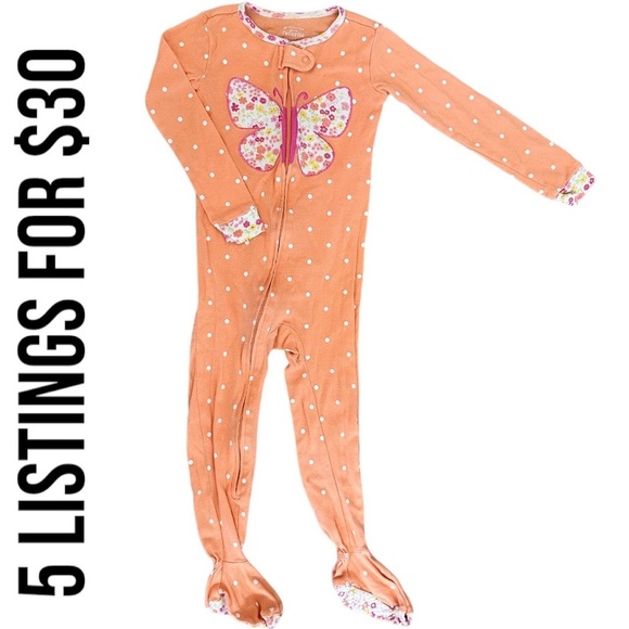 3 T toddler girl footies new without tags - Picture 1 of 6